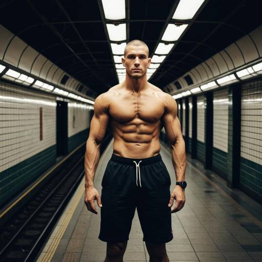Confident Mediterranean Man in Subway