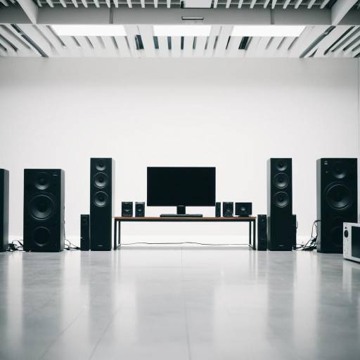 Modern home theater speakers setup