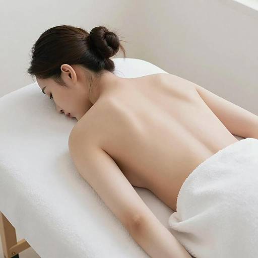 Woman Relaxing on Massage Table