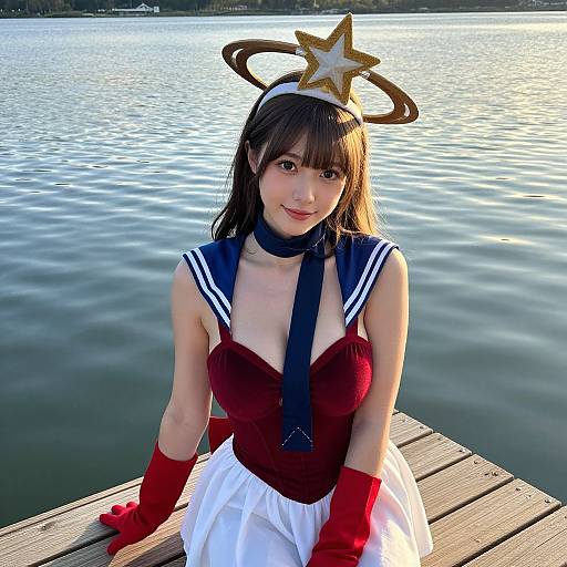 Whimsical Sailor Saturn Costume Portrait
