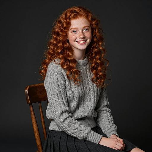 Vibrant Portrait of a Freckled Teen