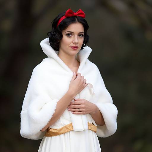 Elegant Woman in White Attire