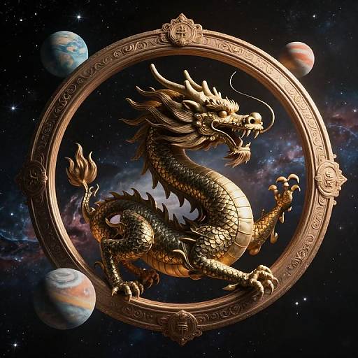 Epic Tang Dynasty Dragon in Space