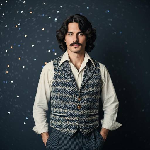1970s Male Portrait in Patterned Vest