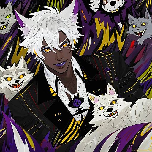 Illustration of Jack howl, twisted wonderland in the style of Mossacannibalis