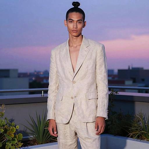 Androgynous Half-Knot Rooftop Fashion Editorial
