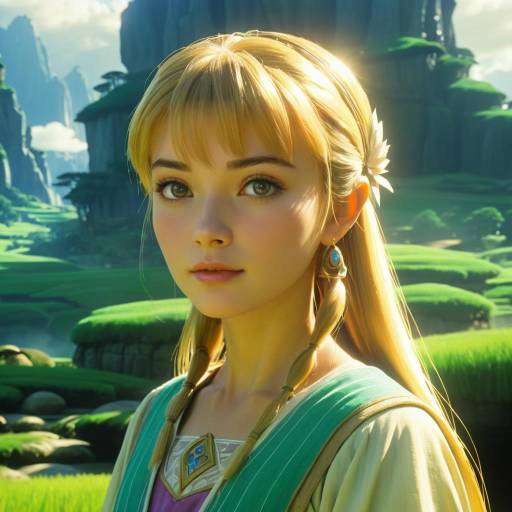 Serene Zelda Character Portrait in Magic