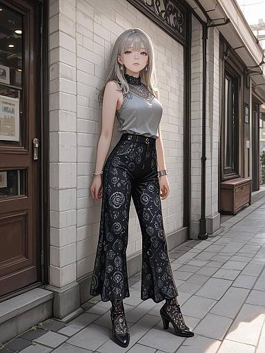 Casual Chic Woman Full-Body Shot