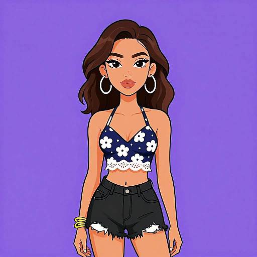 Stylish Woman in Summer Outfit