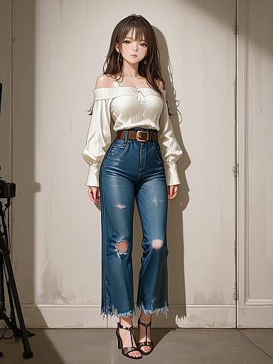 Woman in Casual Chic Outfit