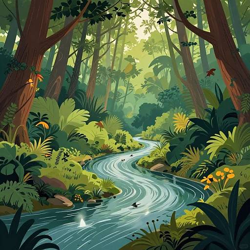 Wide-Angle Jungle Book Illustration