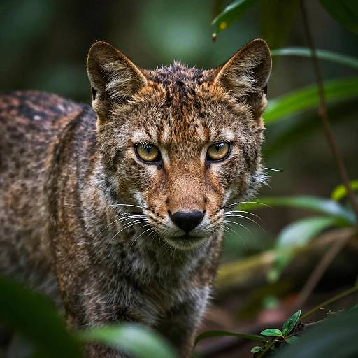 Wild Creature with Piercing Cat Eyes