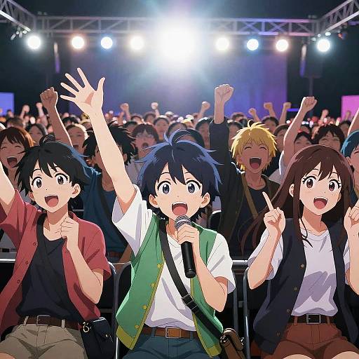 Energetic Anime Concert Crowd