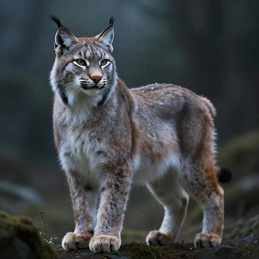 Ethereal Moonlight Lynx Druid in Mist