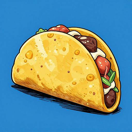 Anime Stylized Taco Pokemon Illustration