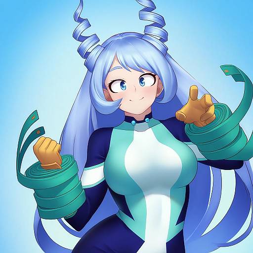 Illustration of Hadou nejire, boku no hero academia in the style of Banned artist