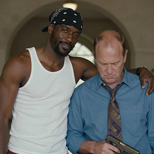 Intense Indoor Portrait of Two Men