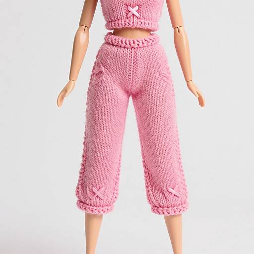 Barbie in Hand-Knitted Pink Outfit