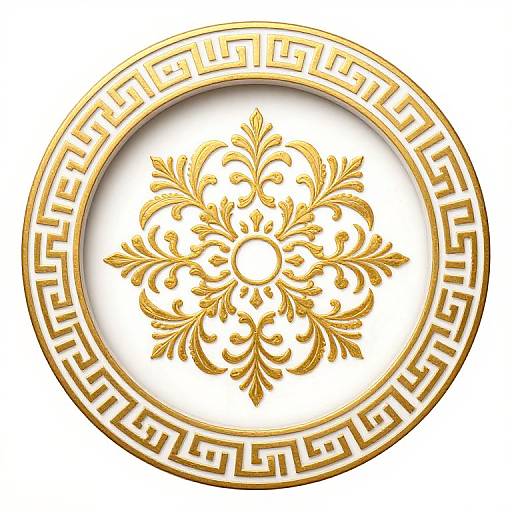 Greek-Style Ornate Round Frame