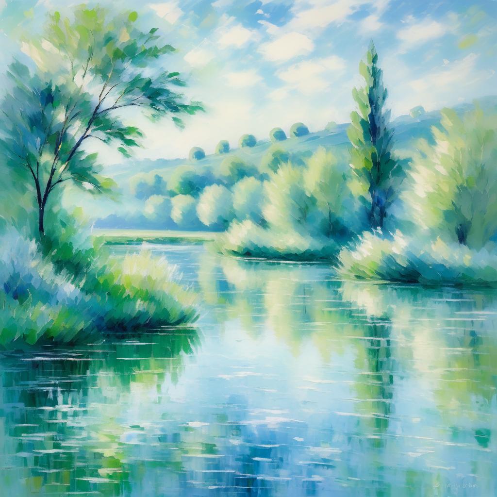 Serene Impressionist Landscape Art Print