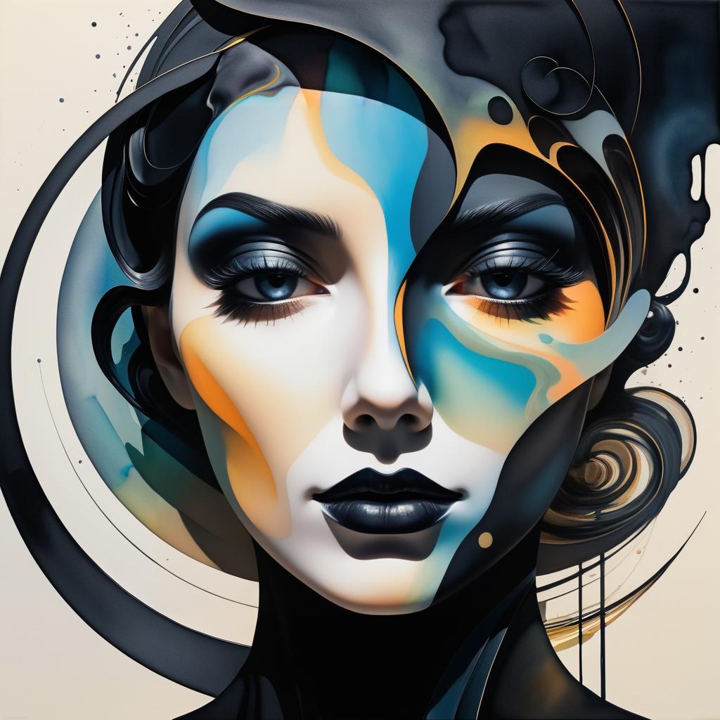 Surreal Abstract Female Face Masterpiece