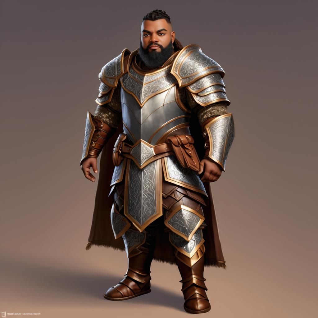 Handsome Dwarf in Ornate Mithril Armor