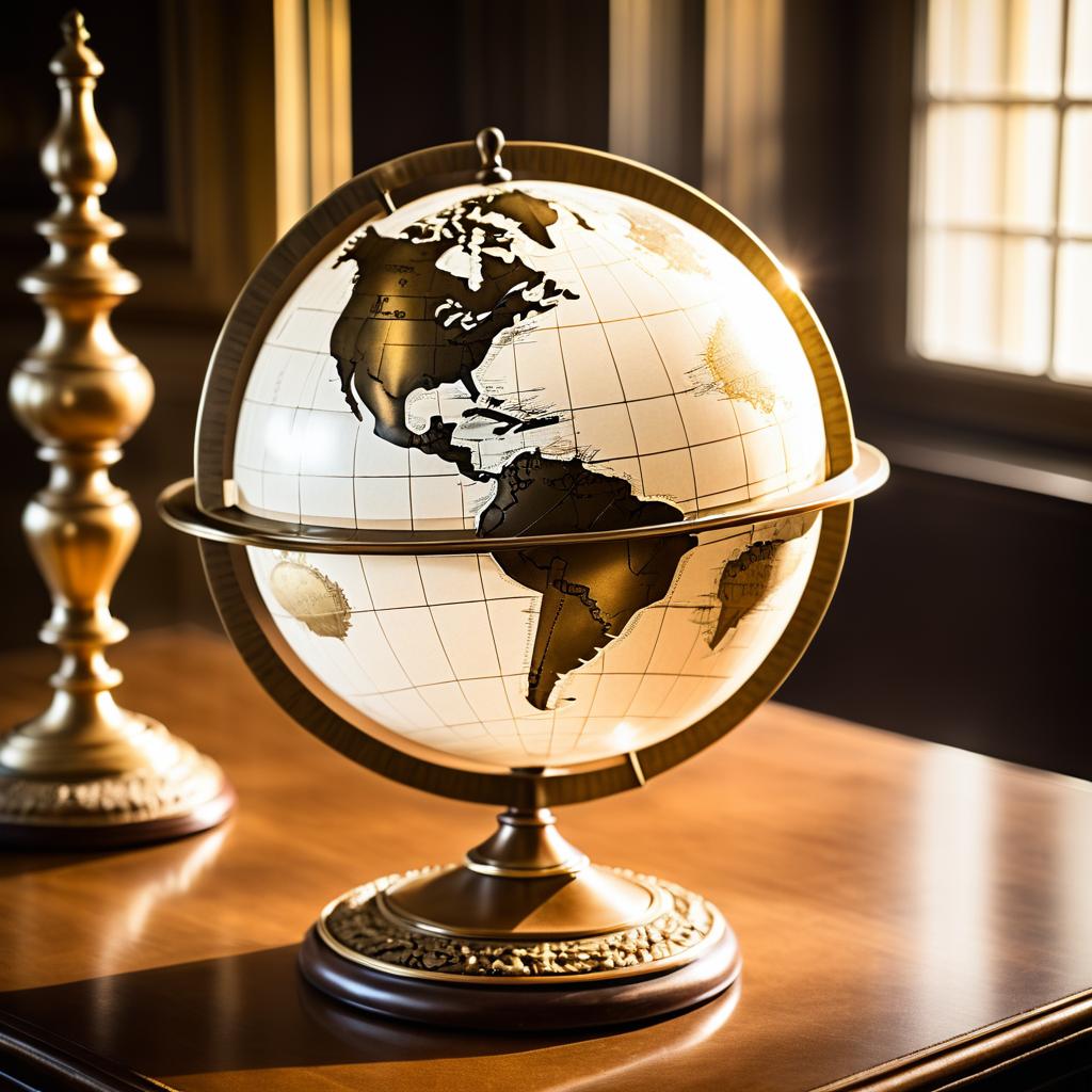 Victorian Vintage Globe in Golden Hour