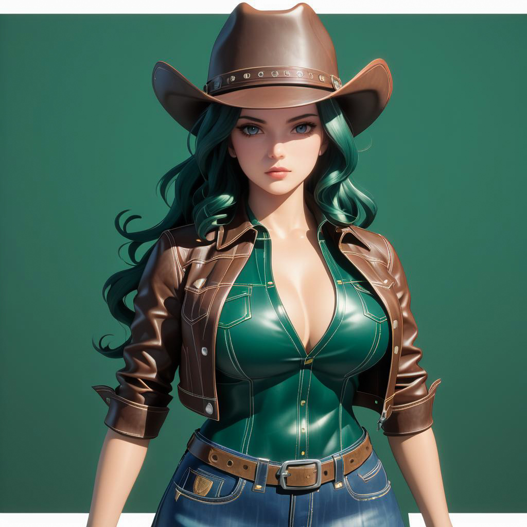 Determined Cowgirl in CGI Animation