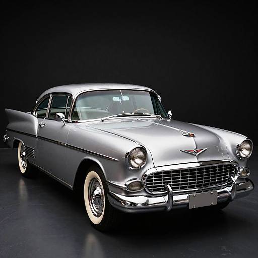 Vintage 1950s Silver Classic Car