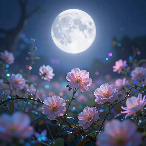 Dreamcore Moonlit Fantasy Garden