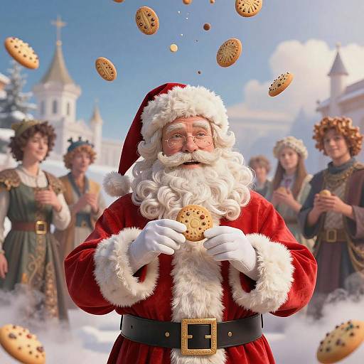 Divine Santa Claus with Heavenly Cookies
