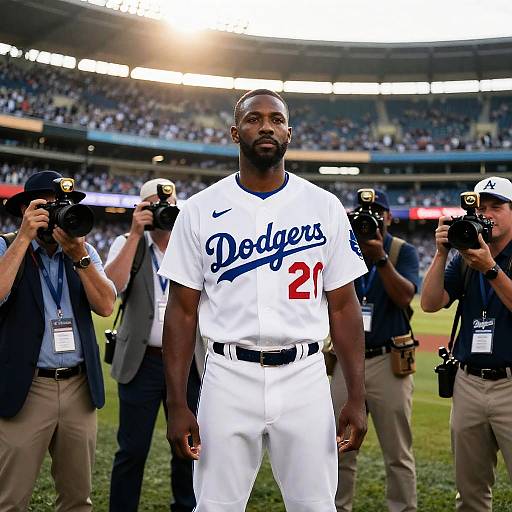 Celebrating Victory: Dodgers' Star Moment