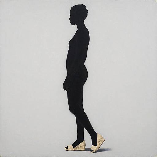 Minimalist Silhouette with Espadrille Wedges