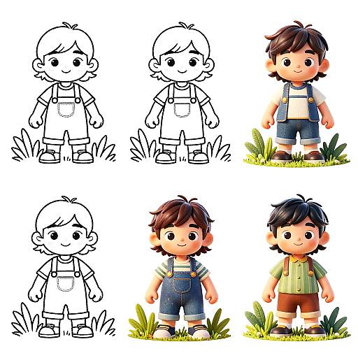 Monochrome to Vibrant Artistic Evolution