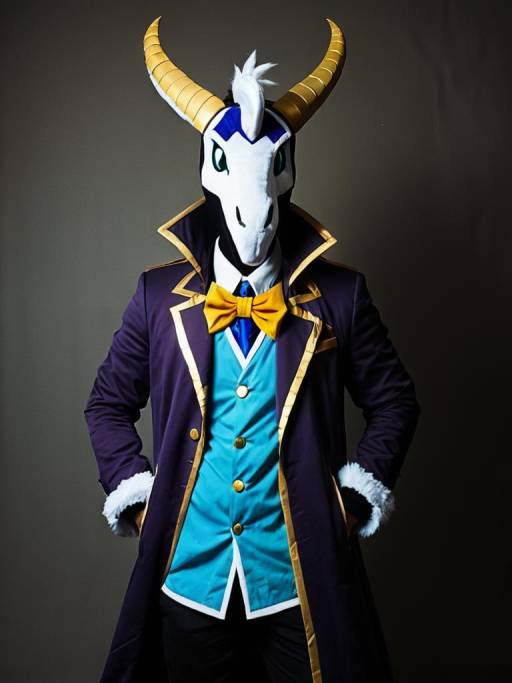 Man in Discord cosplay costume