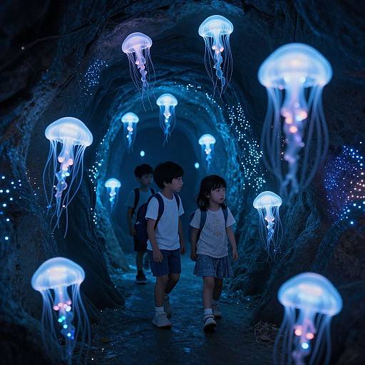 Bioluminescent Sewer Journey of Wonder