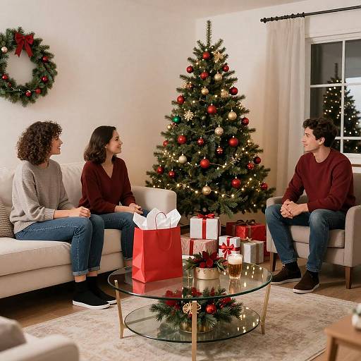 Cozy Christmas Living Room Gathering