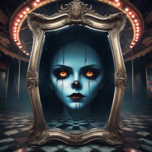 Haunting Portrait of a Cursed Mirror