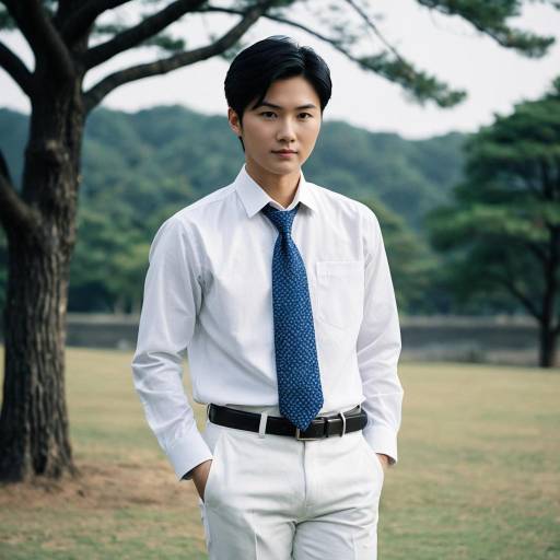 Elegant Asian Male in Formal Attire