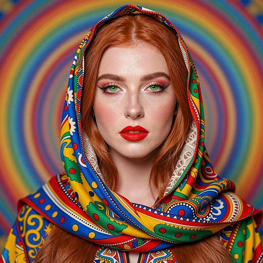 Vibrant Portrait of a Beautiful Woman