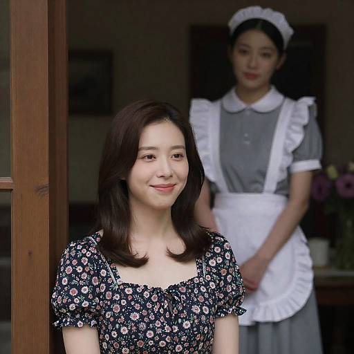 Charming Portrait of a Woman and Maid