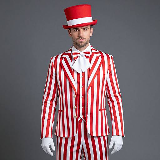 Classic Ringmaster in Striped Suit