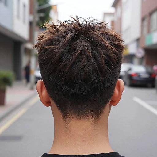 Sharp Two Block Haircut Back View