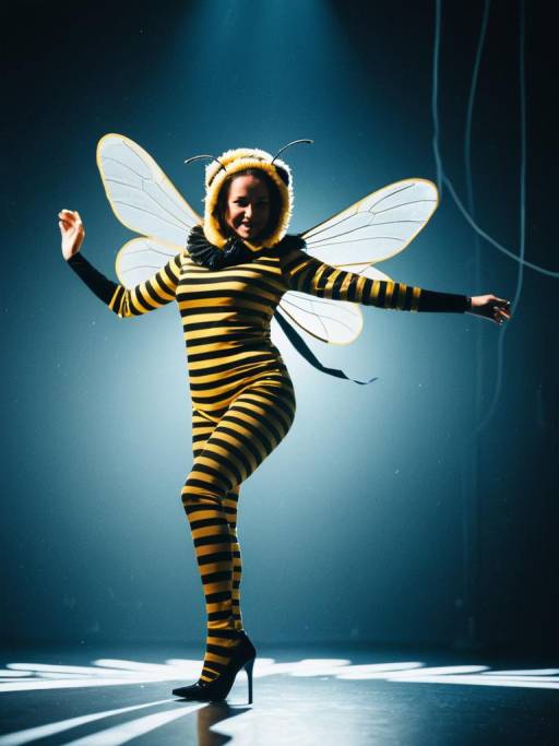 Woman in Bee Dance Costume on Stage