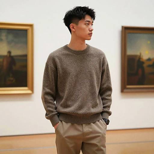 Shadow Fade Hair in Modern Museum