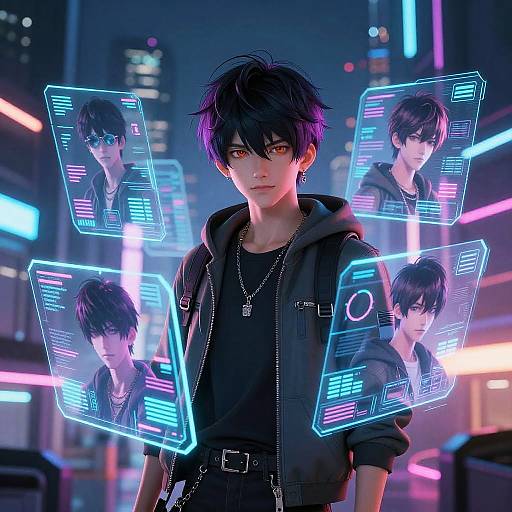 Futuristic Anime Boy Generator