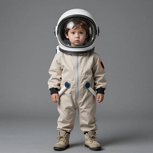 Toddler in Astronaut Costume