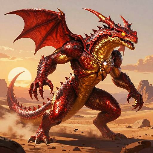 Scarlet Basilisk at Crimson Sunrise