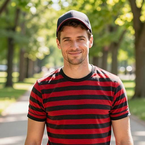 Confident Man in Sunny Park