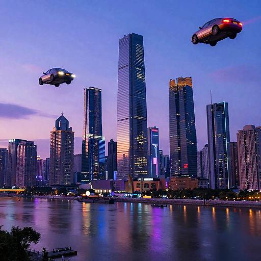 Futuristic Cyberpunk City Skyline